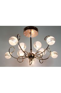 Галогенная люстра SVLIGHT с пультом на десять лампочек 37086-10С золото